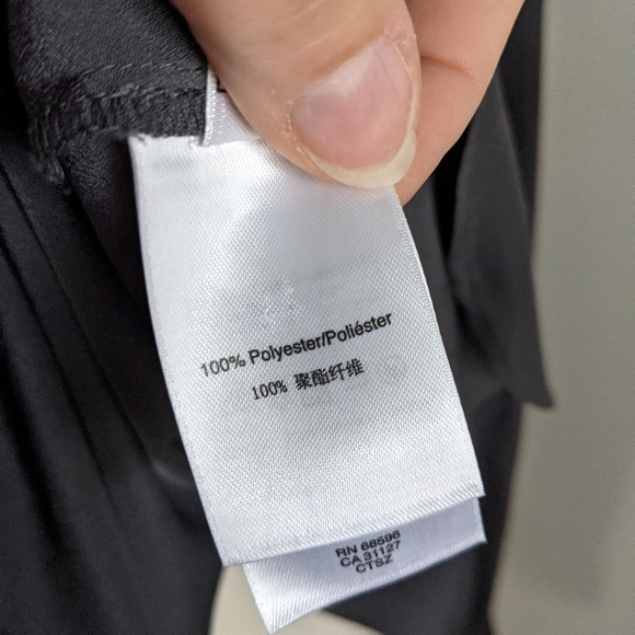 DKNY charcoal grey silky camp shirt XL - Picture 10 of 15